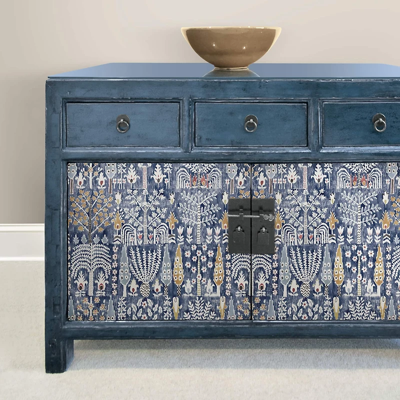 RoomMates Blue Persian Ikat Peel & Stick Wallpaper