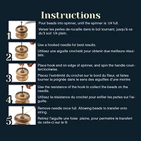 John Bead 4.5" x 5.5" Spin that Bead! Wooden Bead Spinner with 2 Needles