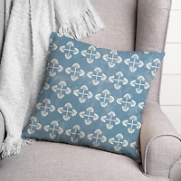 Blue Tribal Pattern Throw Pillow