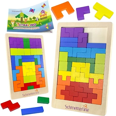 Extasticks Tetralino Double Premium Wooden Puzzle