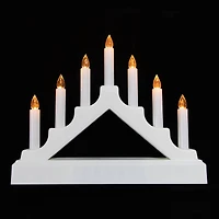 13.5" Pre-Lit LED 7-Tier White Candelabra Christmas Decoration