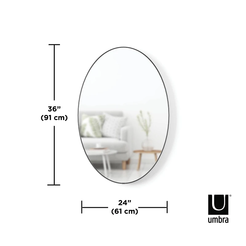 Umbra 36" Titanium Hubba Oval Mirror