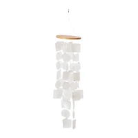 White Capiz shell Coastal Windchime, 20"
