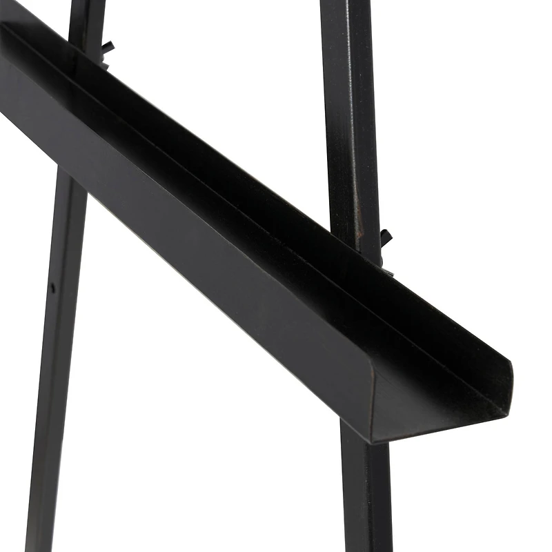 66.5" Black Metal Adjustable Minimalistic Floor Easel