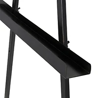 66.5" Black Metal Adjustable Minimalistic Floor Easel