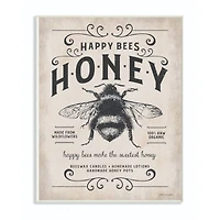 Stupell Industries Honey Bee Rustic Farm Wooden Wall Plaque