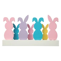 Glitzhome® 11.75" Easter Wooden Bunny Family Table Décor