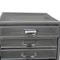 Mind Reader Silver 10-Compartment Mesh Desk Organizer