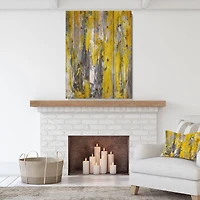 Designart - Grey and Yellow Abstract Pattern