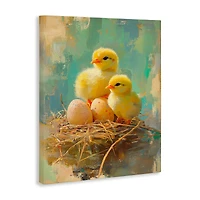 Stupell Industries Easter Chicks & Eggs Canvas Wall Art
