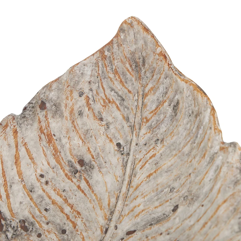 Champagne Leaf Textured Decorative Bowl Set