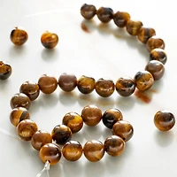 12 Pack: Yellow Tiger Eye Round Beads, 6mm by Bead Landing™