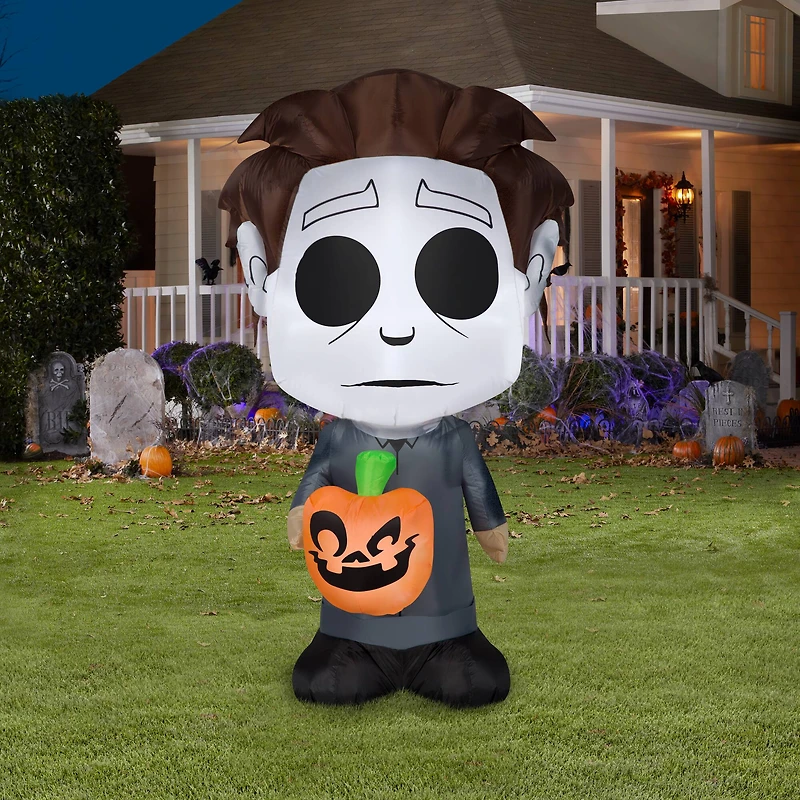 5ft. Airblown® Inflatable Halloween Universal Studios Michael Myers with Jack-o-Lantern