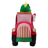 Glitzhome® 7ft. Inflatable Santa Claus On Truck