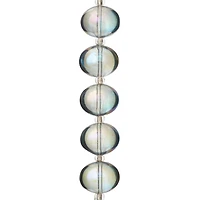 Aqua Luster Glass Medium Oval Beads, 15mm by Bead Landing™
