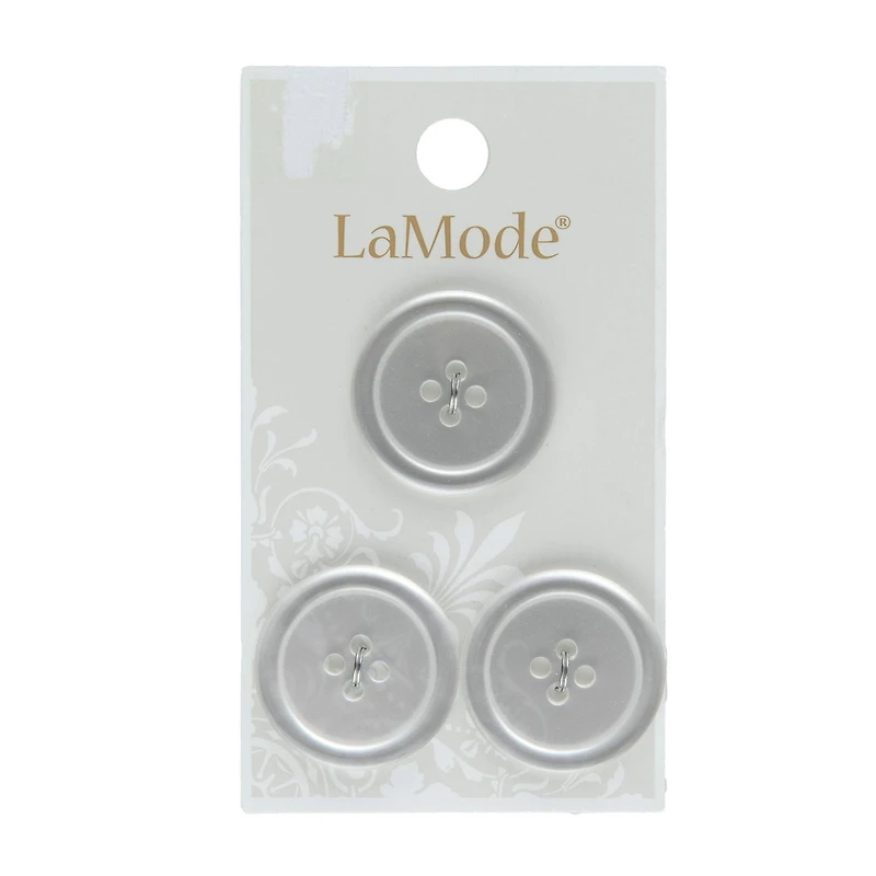 LaMode 7/8" Translucent 4-Hole Buttons, 3ct.