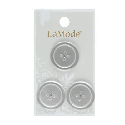 LaMode 7/8" Translucent 4-Hole Buttons, 3ct.