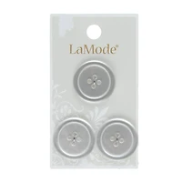 LaMode 7/8" Translucent 4-Hole Buttons, 3ct.