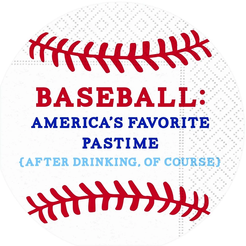 JAM Paper America's Favorite Pastime Cocktail Napkins, 32ct.