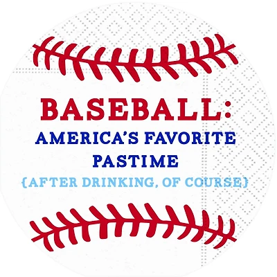 JAM Paper America's Favorite Pastime Cocktail Napkins, 32ct.