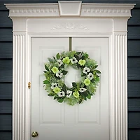 24'' Rose and Anemone Flowers Wreath