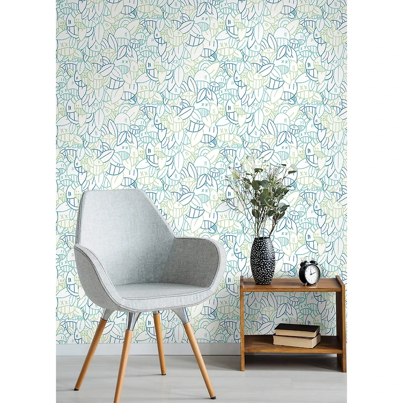 Arm of Casso Cool Floral Sequence Peel & Stick Wallpaper
