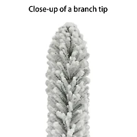 4ft. Pre-Lit Flocked Carson Pine Artificial Christmas Tree, Clear Lights