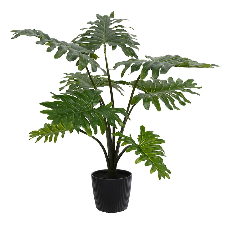 25" Artificial Potted Grand Philodendron Bush