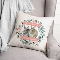 Easter Bunnies Throw Pillow