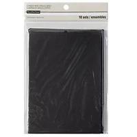 12 Packs: 10 ct. (120 total) Black Card & Envelope Set by Recollections™, 5" x 7"