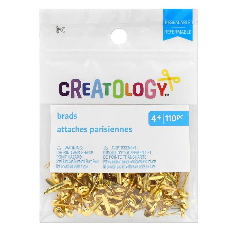 Gold Brads, 110ct. by Creatology™
