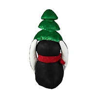 Glitzhome® 21.25" Christmas Fabric Penguin with Top Tree Décor