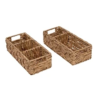 Honey Can Do Divided Natural Wicker Basket Set