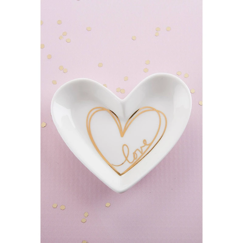 Kate Aspen® Heart Shaped Trinket Dish Favor, 6ct.