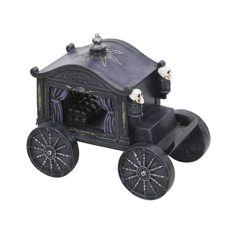 7.75" Black Skull Carriage Tabletop Décor by Ashland®