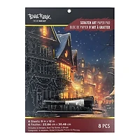 Brea Reese™ 9" x 12" Moonlight Christmas Scratch Art Paper Pad