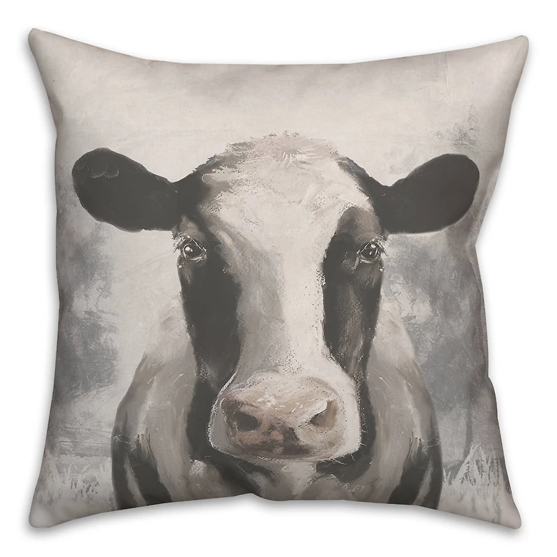 Sophisticated Cow 18" x 18" Throw Pillow