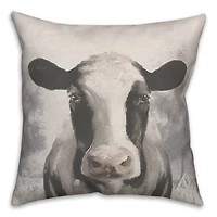 Sophisticated Cow 18" x 18" Throw Pillow