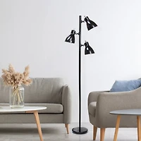 Simple Designs 64" Metal 3-Light Tree Floor Lamp
