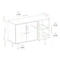 Walker Edison 44" Birch Mid Century Modern Buffet