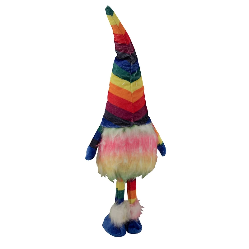 20.5" Bright Rainbow Striped Springtime Gnome