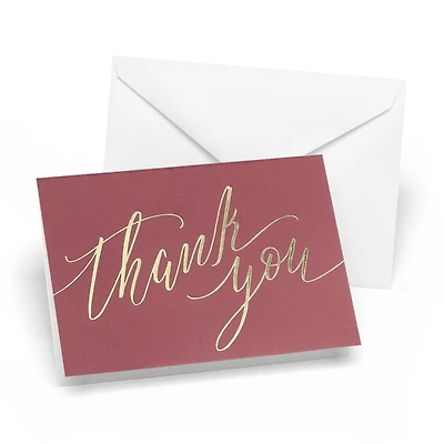 Hortense B. Hewitt Co. Burgundy Thank You Cards