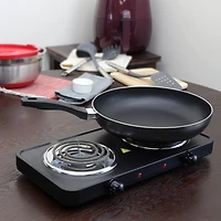 Oster Clairborne 12" Charcoal Gray Aluminum Frying Pan