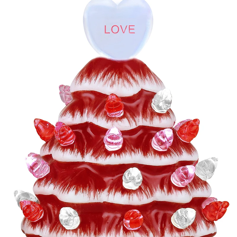 Miss Valentine 4.5" Ceramic Miniature Trees Set, 3ct.