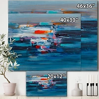 Designart - Waves Of Red On A Dark Blue Ocean