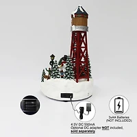 Moments in Time 13.58”H Animated Merry Christmas Water Tower