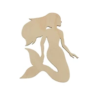 Essentials by Leisure Arts 24 Pack 3.5" x 4" Mermaid Flat Wood Shape