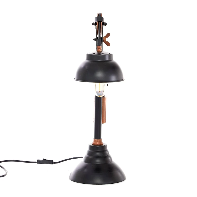 24" Black Metal Industrial Table Lamp