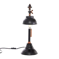 24" Black Metal Industrial Table Lamp