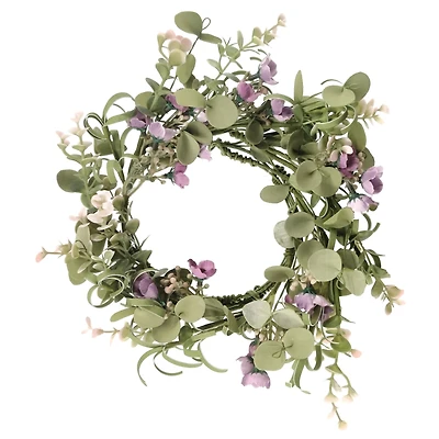 5ft. Purple Blossom & Eucalyptus Mix Coiled Garland by Ashland®